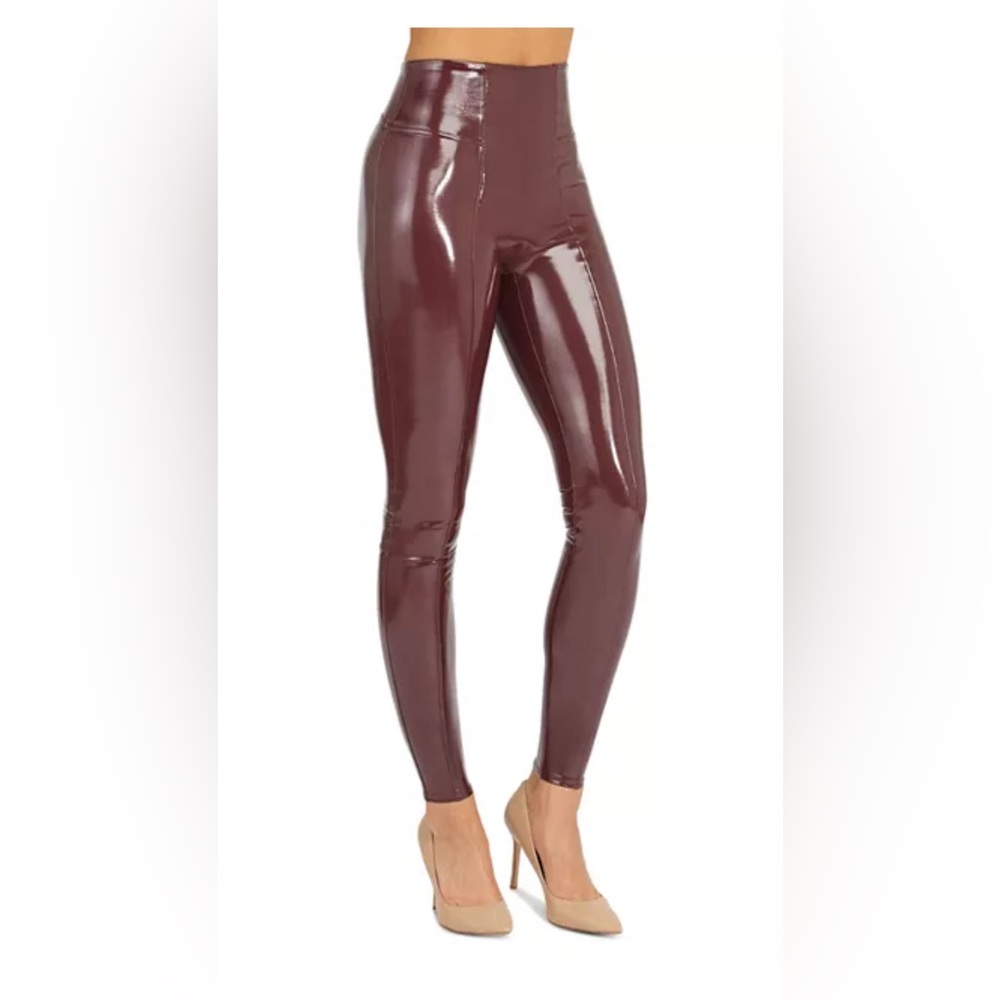 Spanx Faux Paten Leather Legging Ruby 1X